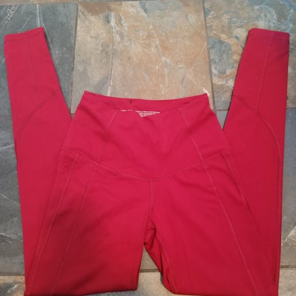 Red Victoria's Secret Sport Yoga Pants Leggings - Picture 2 of 3